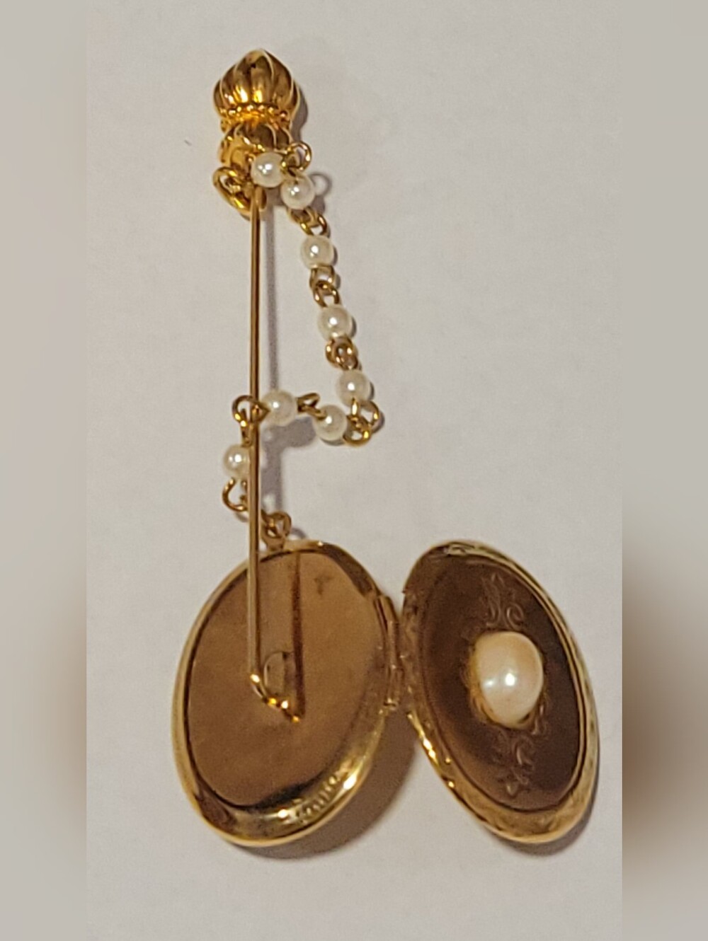 Gold Pearl Locket Necklace - Women Jewelry